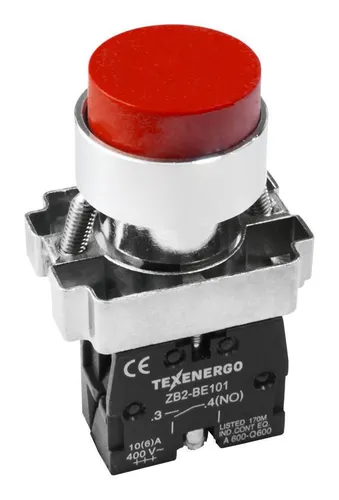 Выключатель кнопочный LAY5-BL41,красный,1з(NO), 1шт.