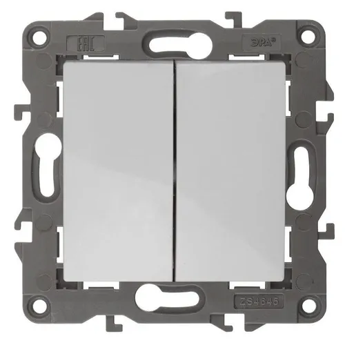 Выключатель 2-кл. СП Эра Elegance 14-1104-01 10А IP20 250В 10AX механизм бел. Эра, ЭРА Б0034229