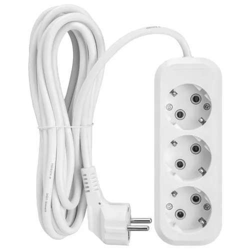 Удлинитель FEBOX FB-011042, 3 м, 3-местный, с/з, IP20, 16А, белый