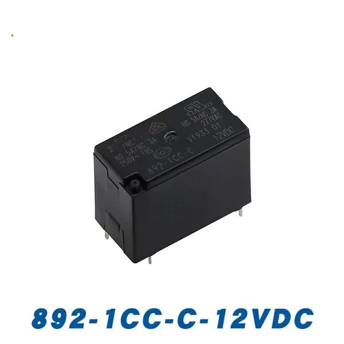 Реле электромеханическое 892-1CC-C 12 В пост. тока, 5 контактных ножек, одно переключающее реле