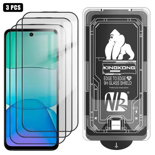 Для Redmi 13x 3 шт. легко устанавливаемая коробка без пыли 3D с изогнутыми краями HD гальванизирован