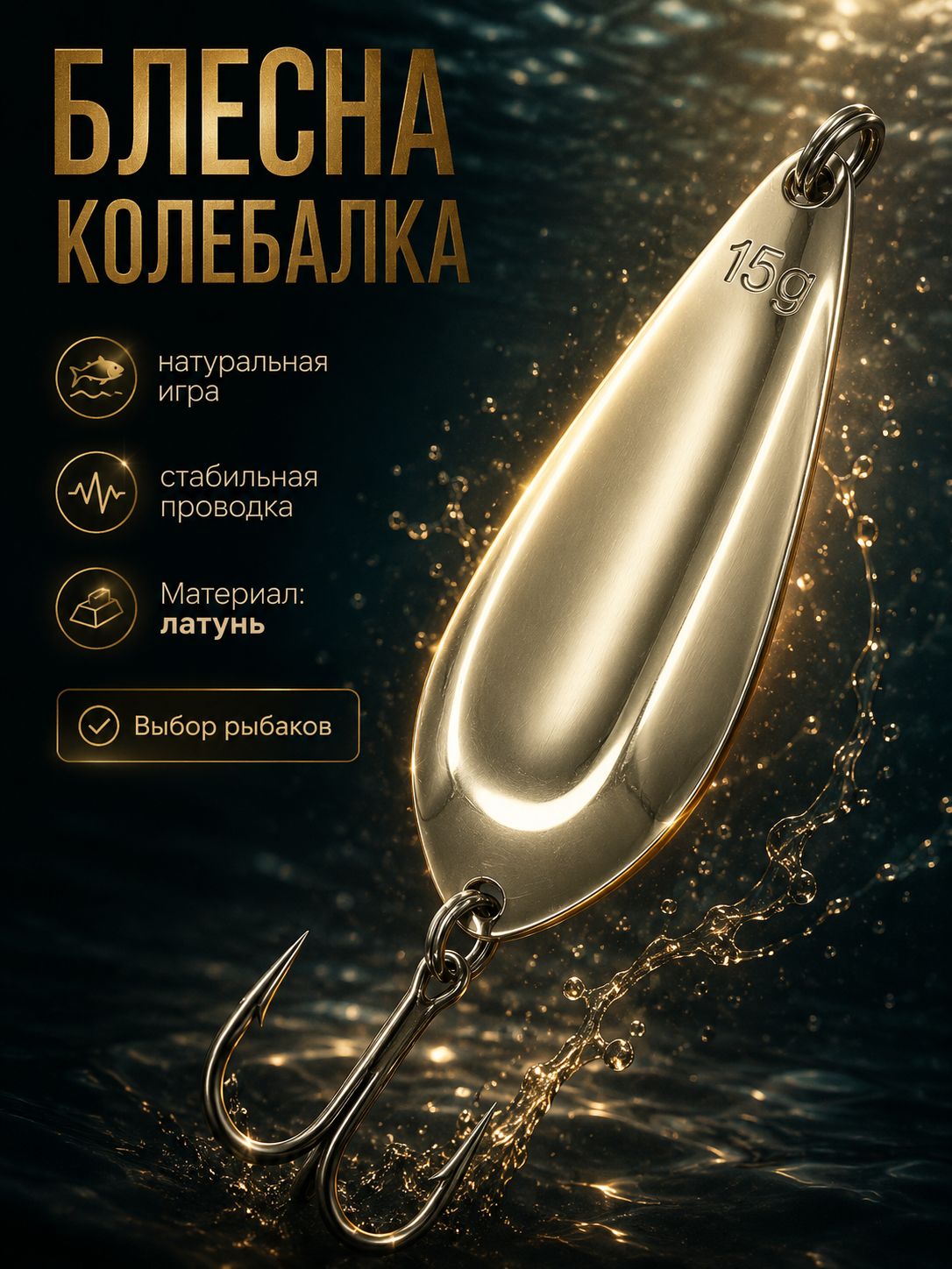 Блесна колебалка атом на щуку и судака