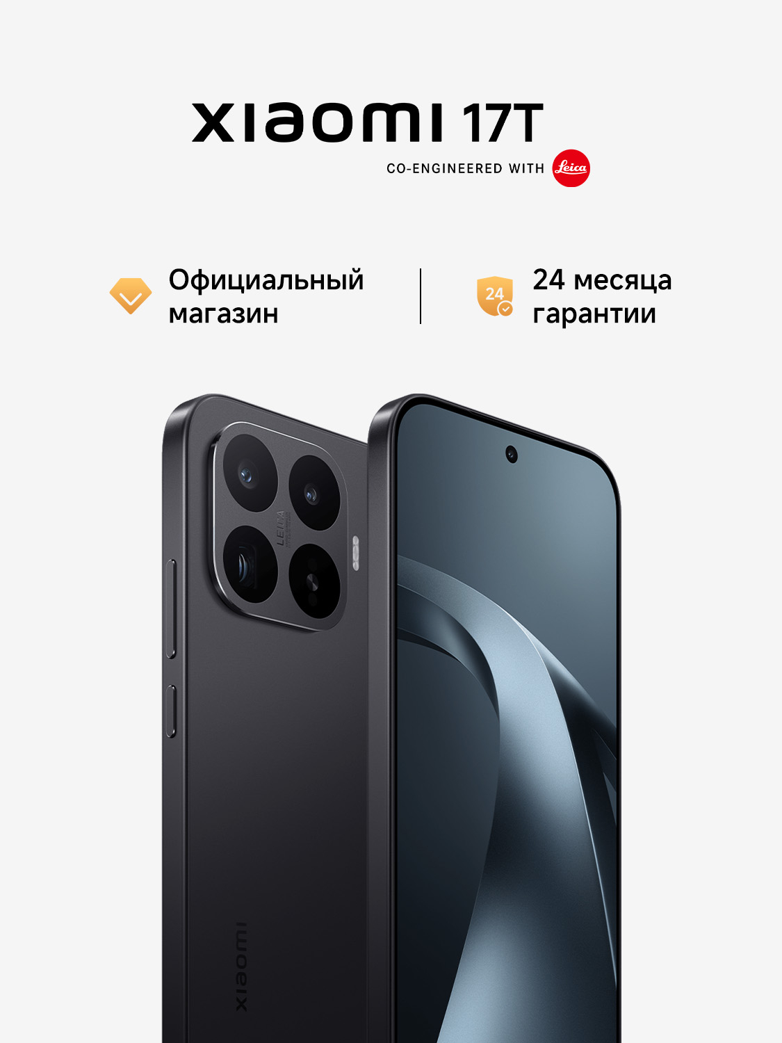 Xiaomi Смартфон Xiaomi 17T Ростест (EAC) 12/256 ГБ, Nano-SIM, черный