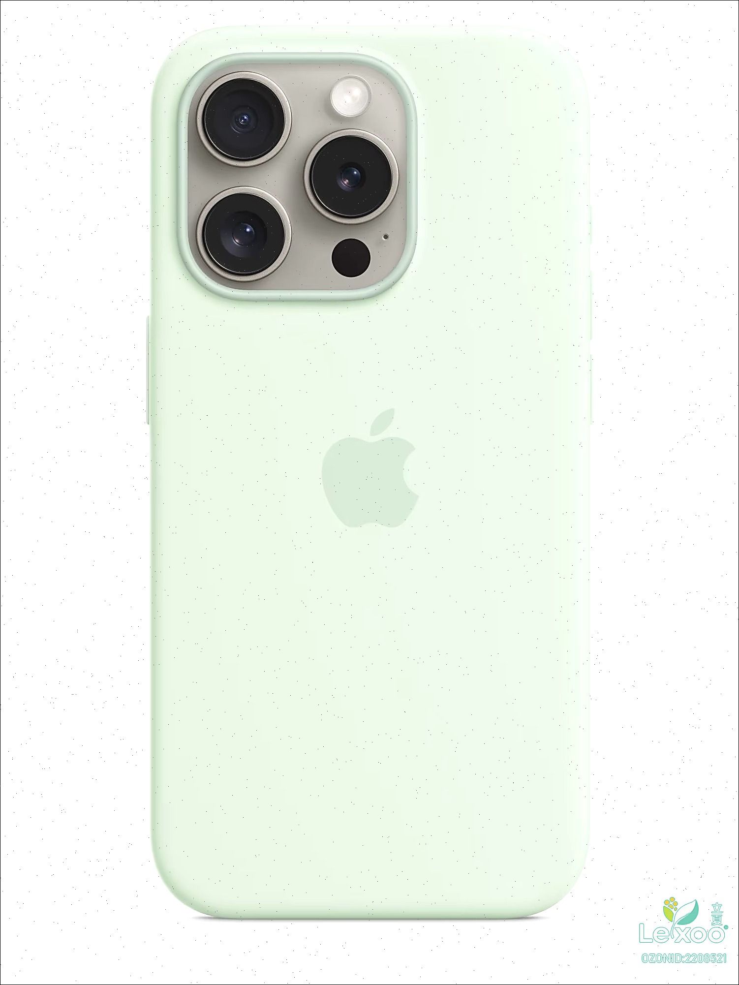 智能手机壳 用于 Apple iPhone 15 Pro Max, 硅胶, 浅绿色