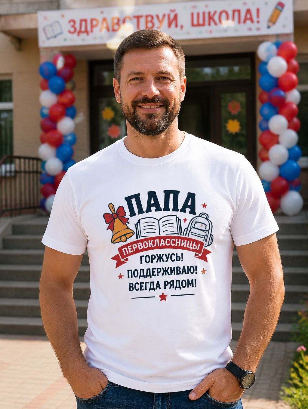 Футболка Папа первоклассницы