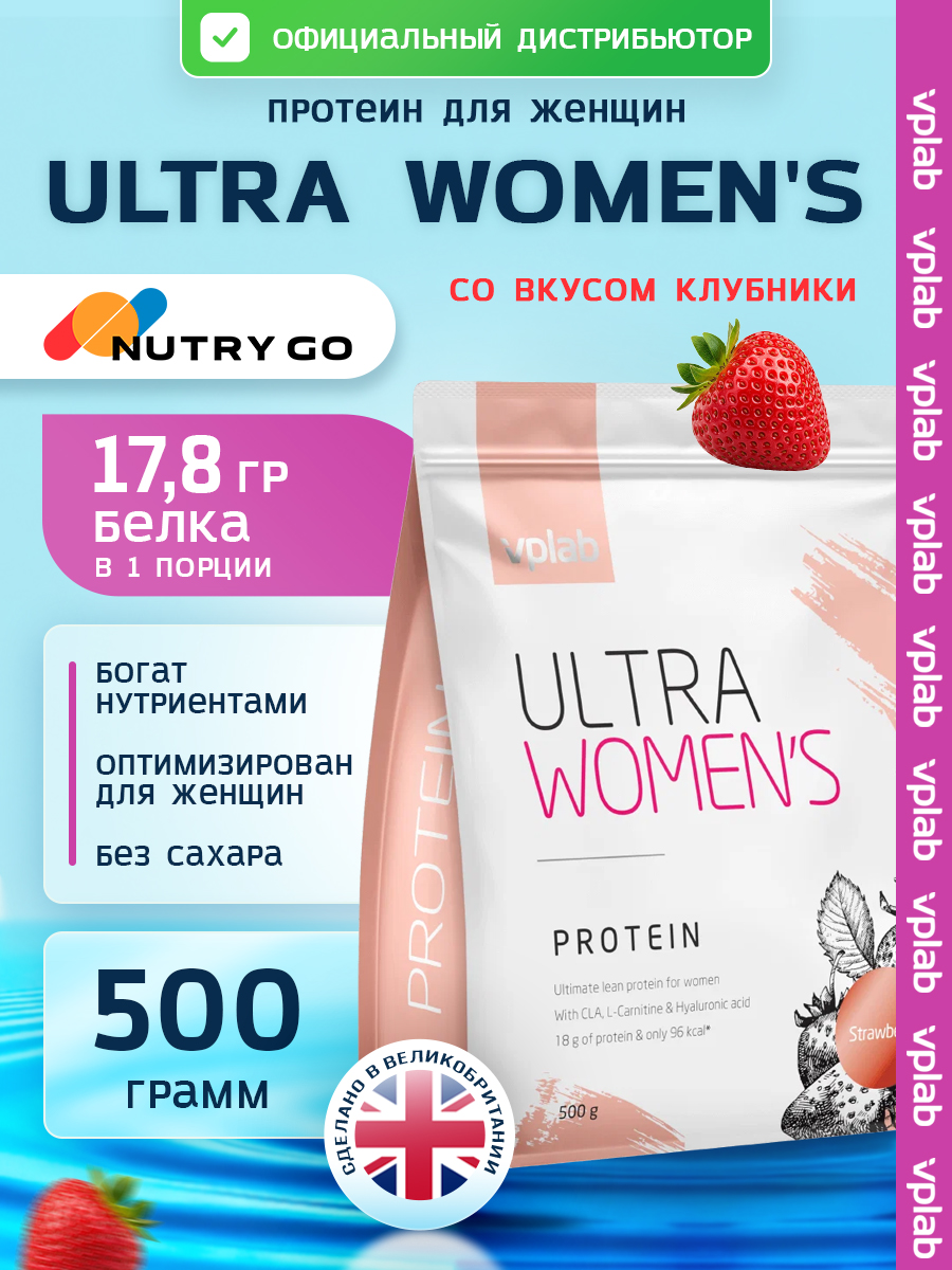 Vplab, Ultra Women`s Protein Strawberry 500g