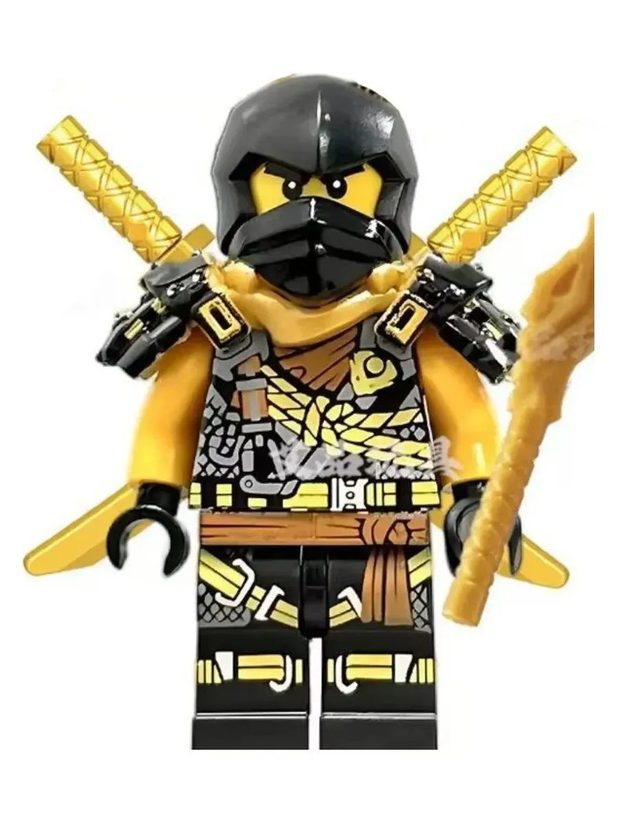 Фигурка Коул с золотыми мечами / Ниндзяго / Минифигурка Ninjago