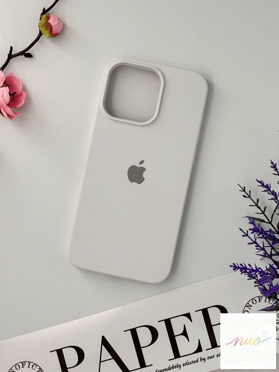 智能手机壳 用于 Apple iPhone 15 Pro Max, 硅胶, 白色