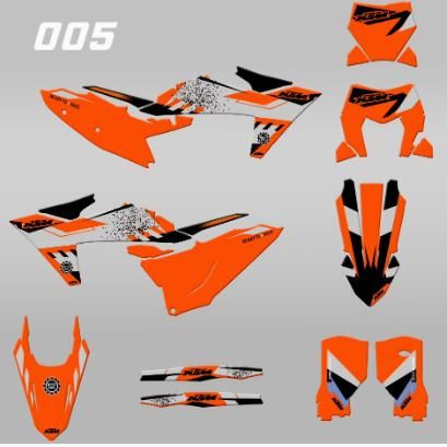 Комплект наклеек на пластик толстые 3M KTM EXC XC XCW SX SXF 2023 2024