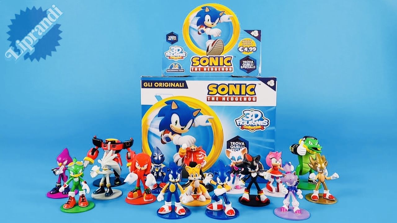 Соник набор из 5 3D фигурок в сюрприз блистере коллекционный Sonic The Hedgehog