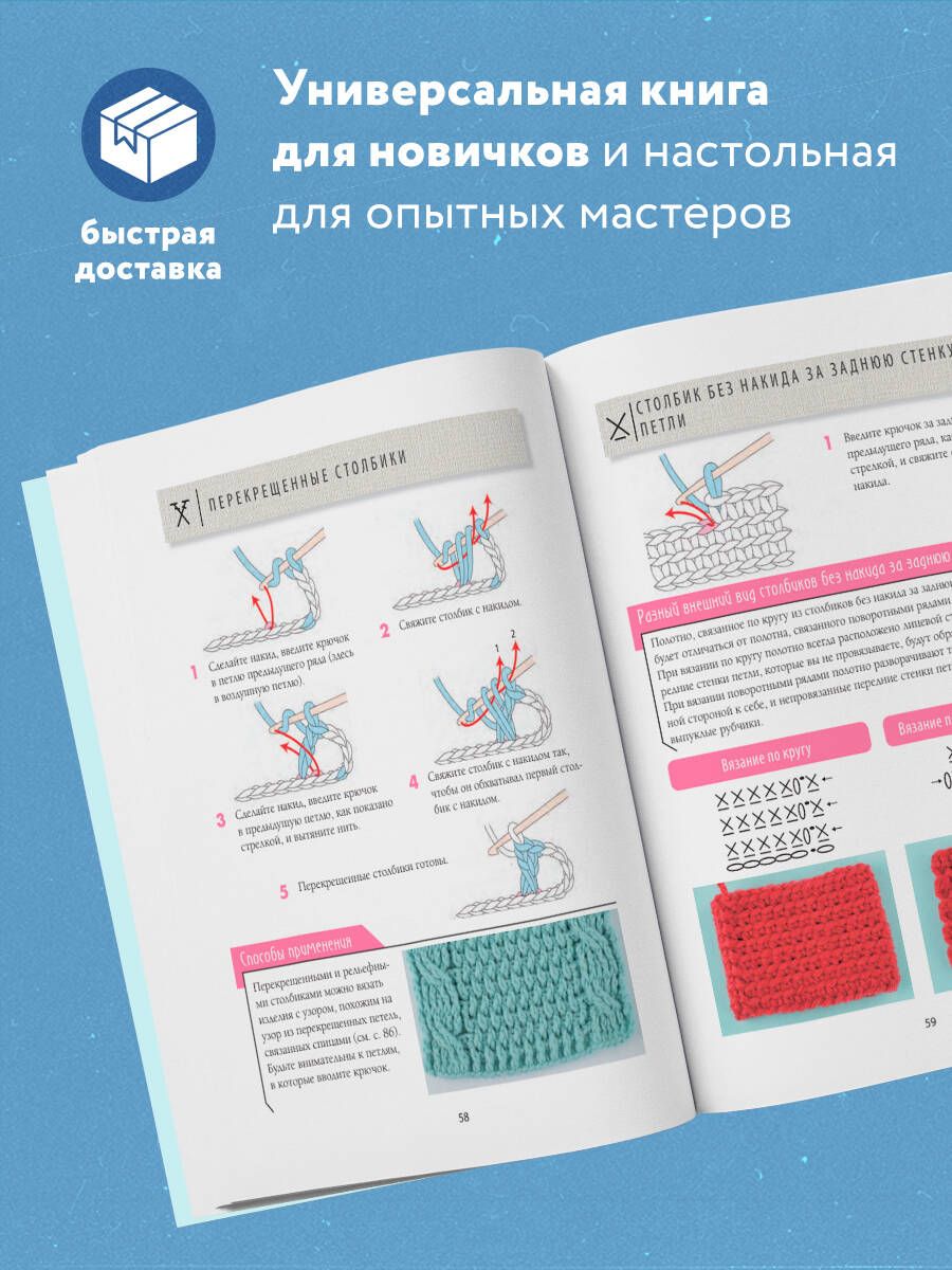 Научись вязать спицами и крючком за неделю | KAGIBARI MO BOBARI MO KICHINTO AMERU TEAMI NO KISO (English title: BASICS OF HANDKNITTING) - Ozon image 1