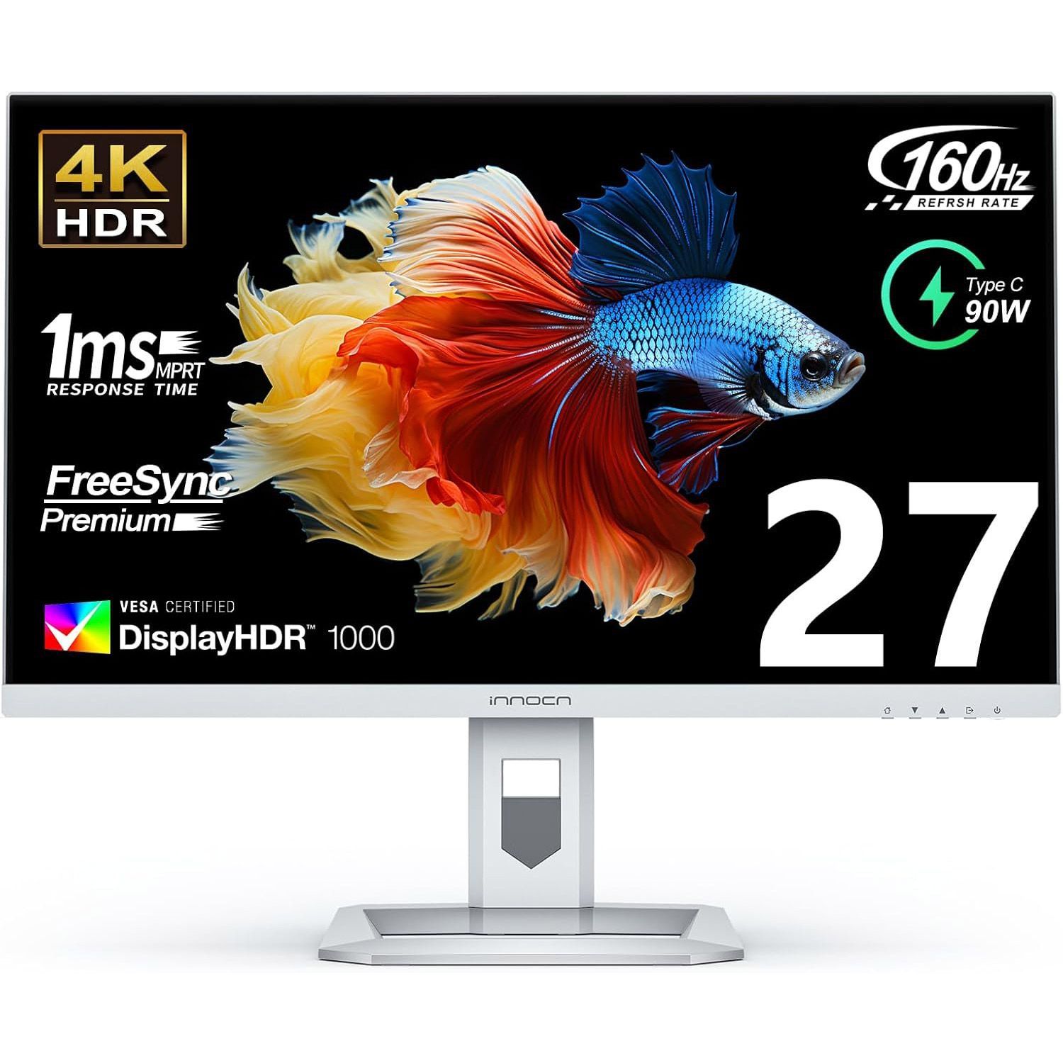 INNOCN 27M2V 27インチ 4K Mini LED モニター アマゾン新品入荷お知らせ】INNOCN社初4K160Hz対応1152分割MINI-LED