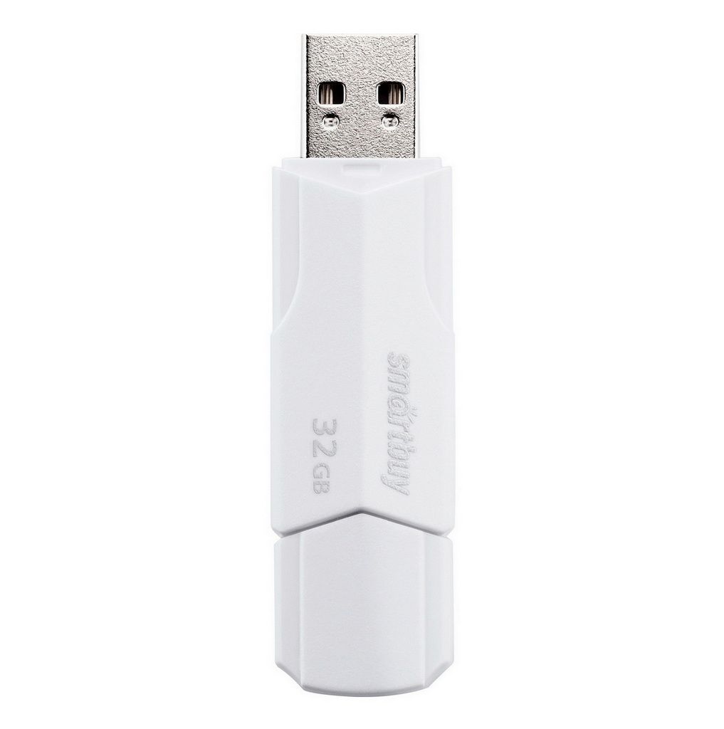 SmartBuyCLUE32ГБUSB-флеш-накопитель,USB2.0,USBType-A,SB32GBCLU-W,белыйматовый