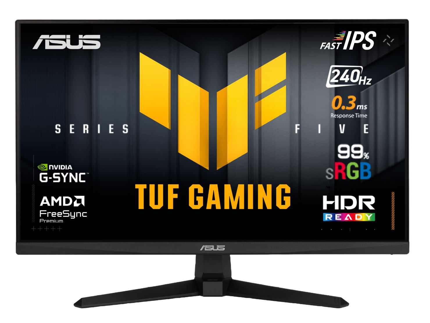 ASUS23.8"МониторTUFGAMINGVG249QM5A/Встроенныйдинамик/240Hz/1ms(GTG),0.3ms(min.)/FastIPS/HDR10,черно-серый