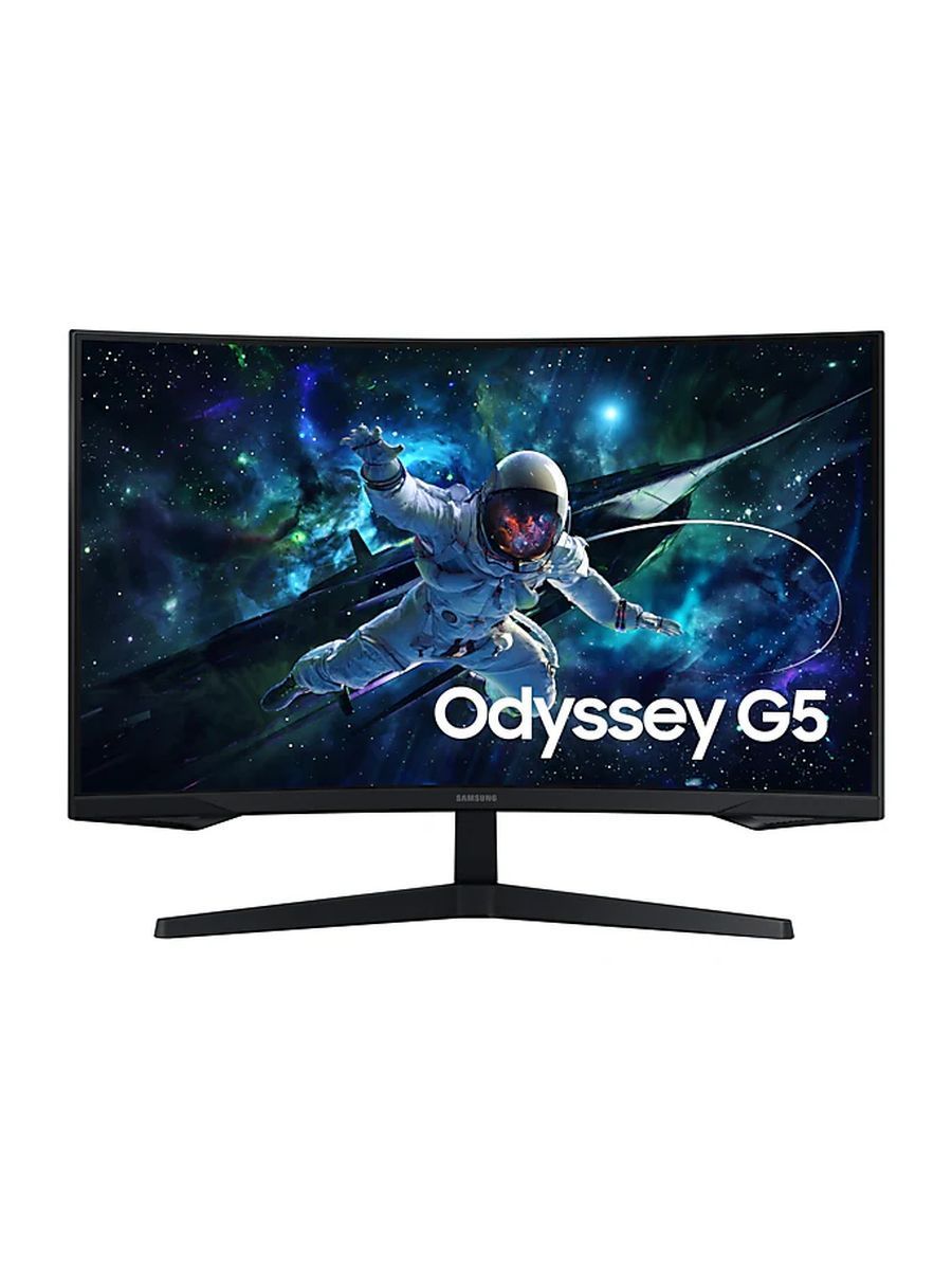 Samsung32"МониторOdysseyG5LS32CG550EIXCI,VA,2560x14402K,165Гц,Изогнутыйэкран,черный