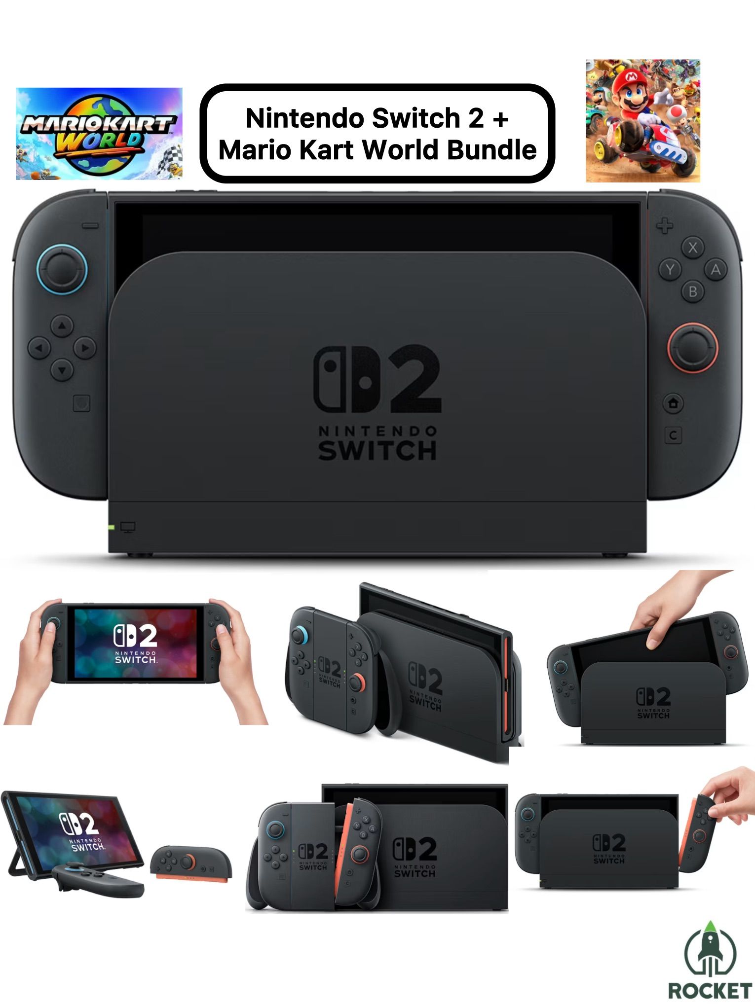 Игровая Приставка Nintendo Switch 2 + Mario Kart World Bundle