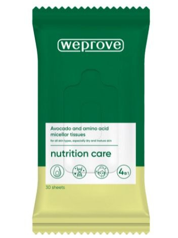 Очищающие салфетки для лица Weprove Avocado and Amino Acids Micellar Tissues 30 шт, Очищающие салфетки #1