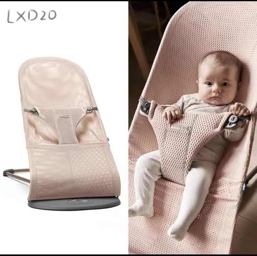 шезлонг для новорожденных от 0 BabyBjorn Bouncer Bliss Mesh,Dusty Pink #1