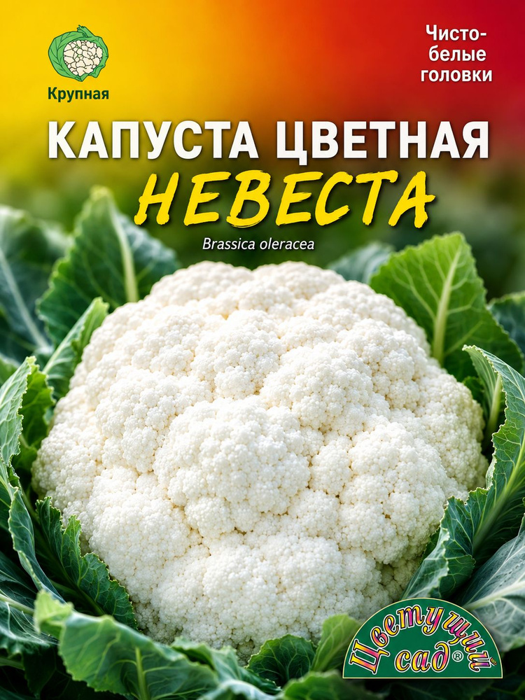 Капуста цветная среднеранняя НЕВЕСТА (Семена Цветущий Сад, 0,5 г семян в упаковке) #1