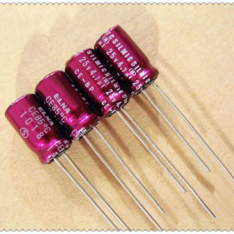 10шт ELNA серия SILMIC CE-BP 4,7 мкФ 25 В 6,3x11 мм фиолетовый аудио ...