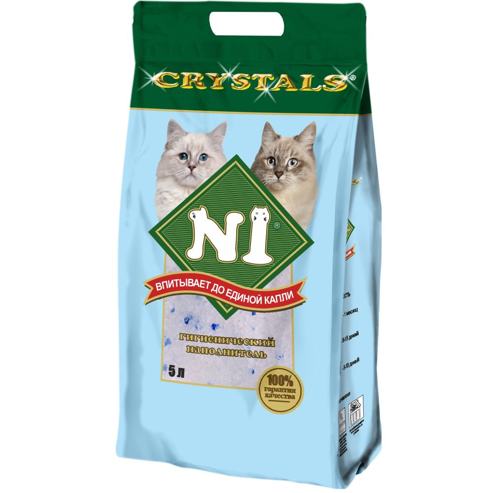 Наполнитель для кошачьего туалета N1 Crystals Силикагель 5л #1