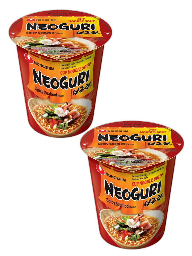Лапша быстрого приготовления Неогури с морепродуктами острая Nongshim ...