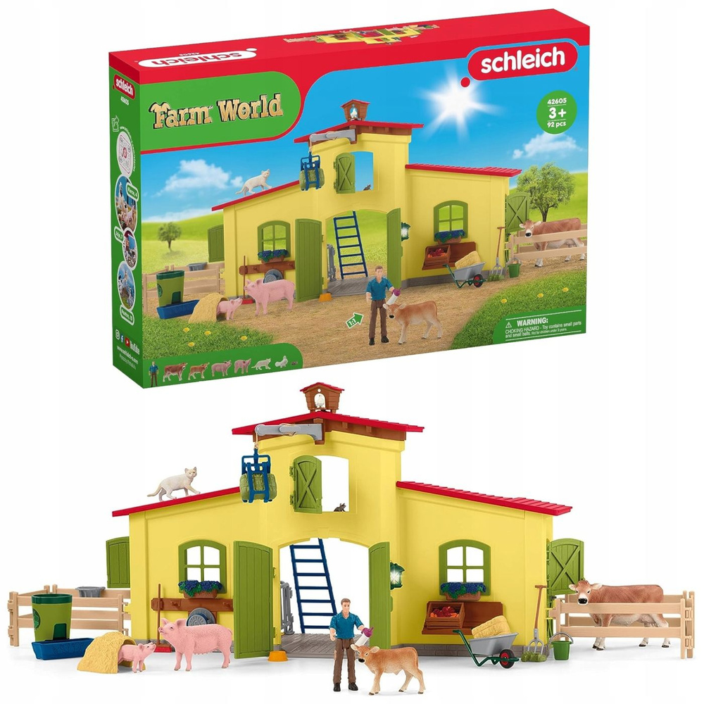 Фигурки Schleich Farm World Большая ферма с животными и аксессуарами ...
