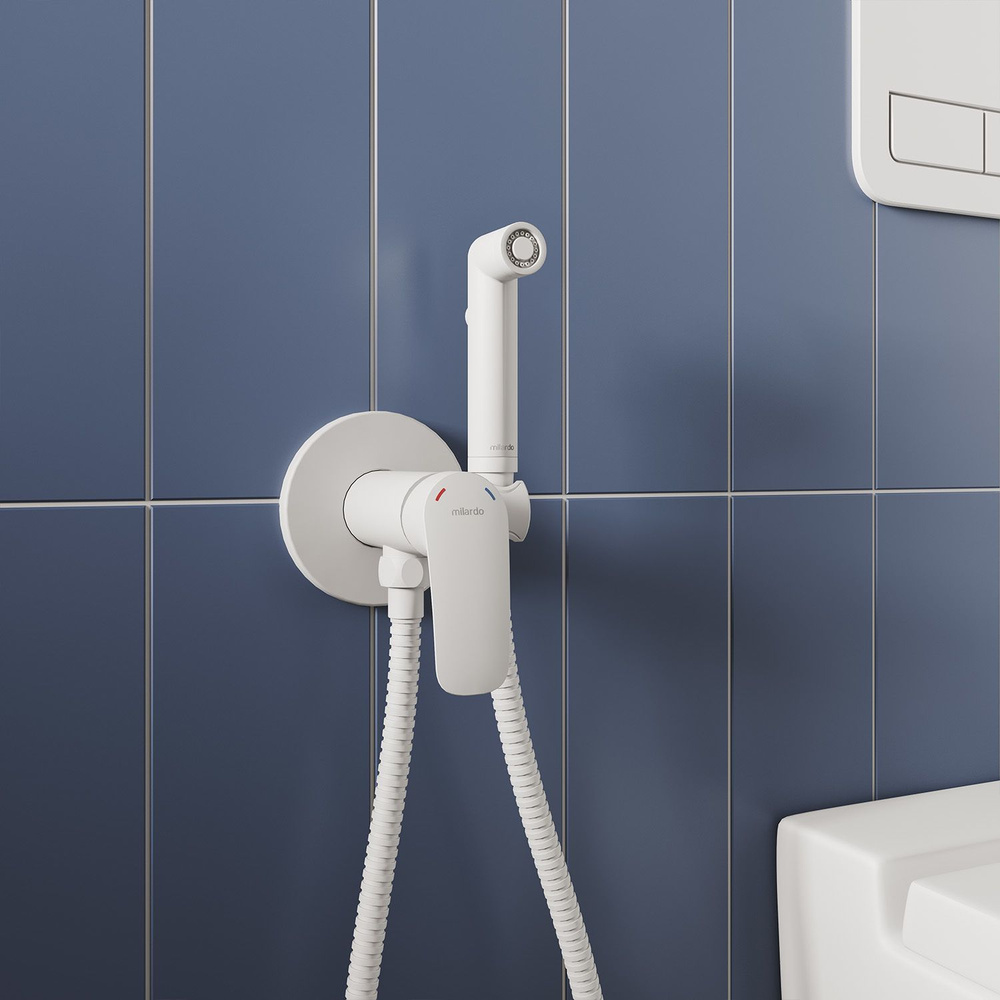 Гигиенический душ со смесителем, Milardo, белый матовый, Rora, RORWTR0M08  #1