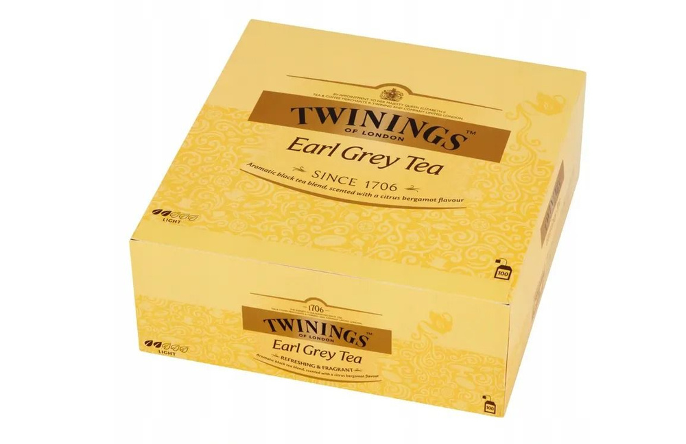 Черный чай с бергамотом в пакетиках Twinings Earl Grey, 100 шт x 2 г  #1