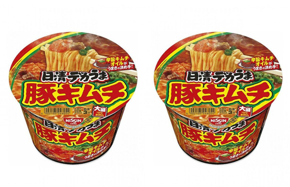 Nissin Лапша быстрого приготовления Рамен со свининой и кимчи, 101 г, 2 шт  #1