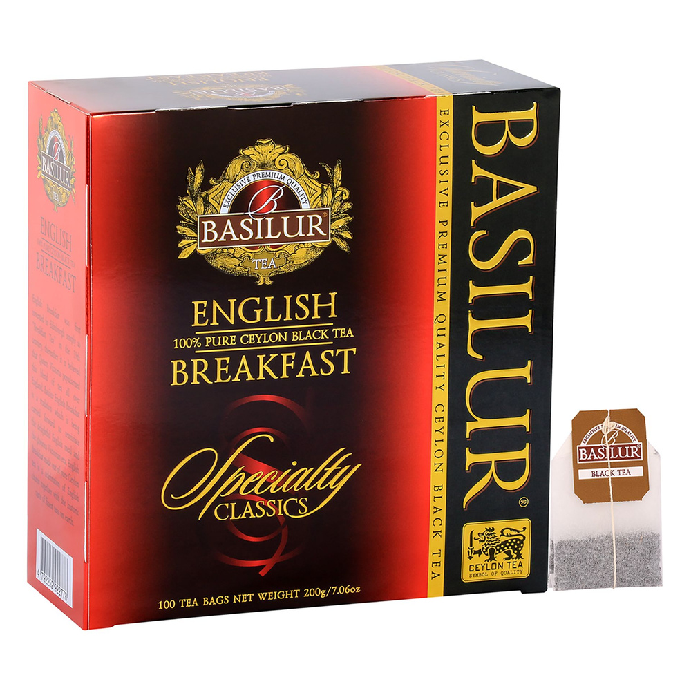 Чай черный Basilur Избранная классика "Английский завтрак", 100 пакетиков  #1
