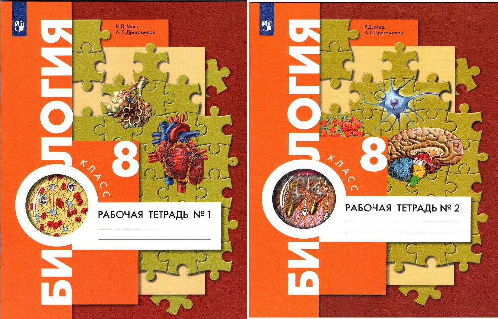 8 класс. Биология. Человек. Рабочая тетрадь. В 2 частях. Драгомилов А ...