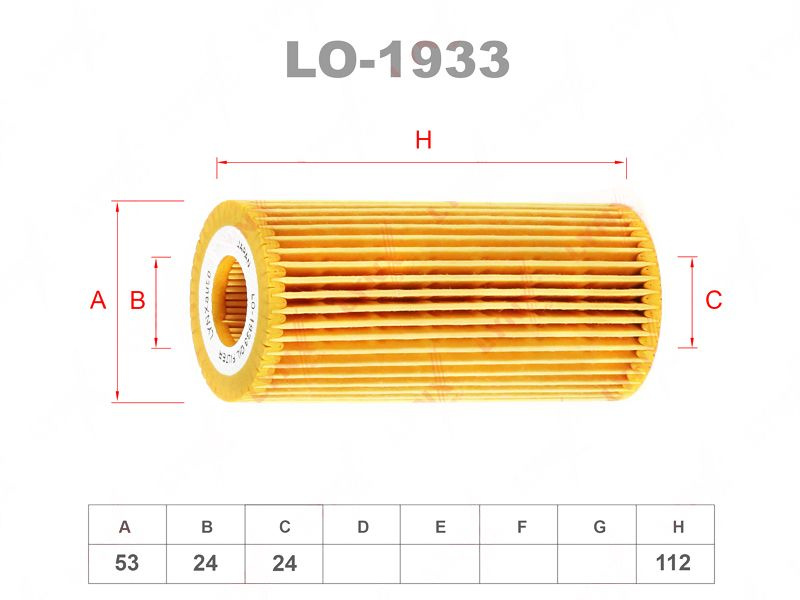 Фильтр масляный LYNXauto Lynx LO-1933 AUDI A3 8V/ A4 B8/ A5/S5 CABRIO ...