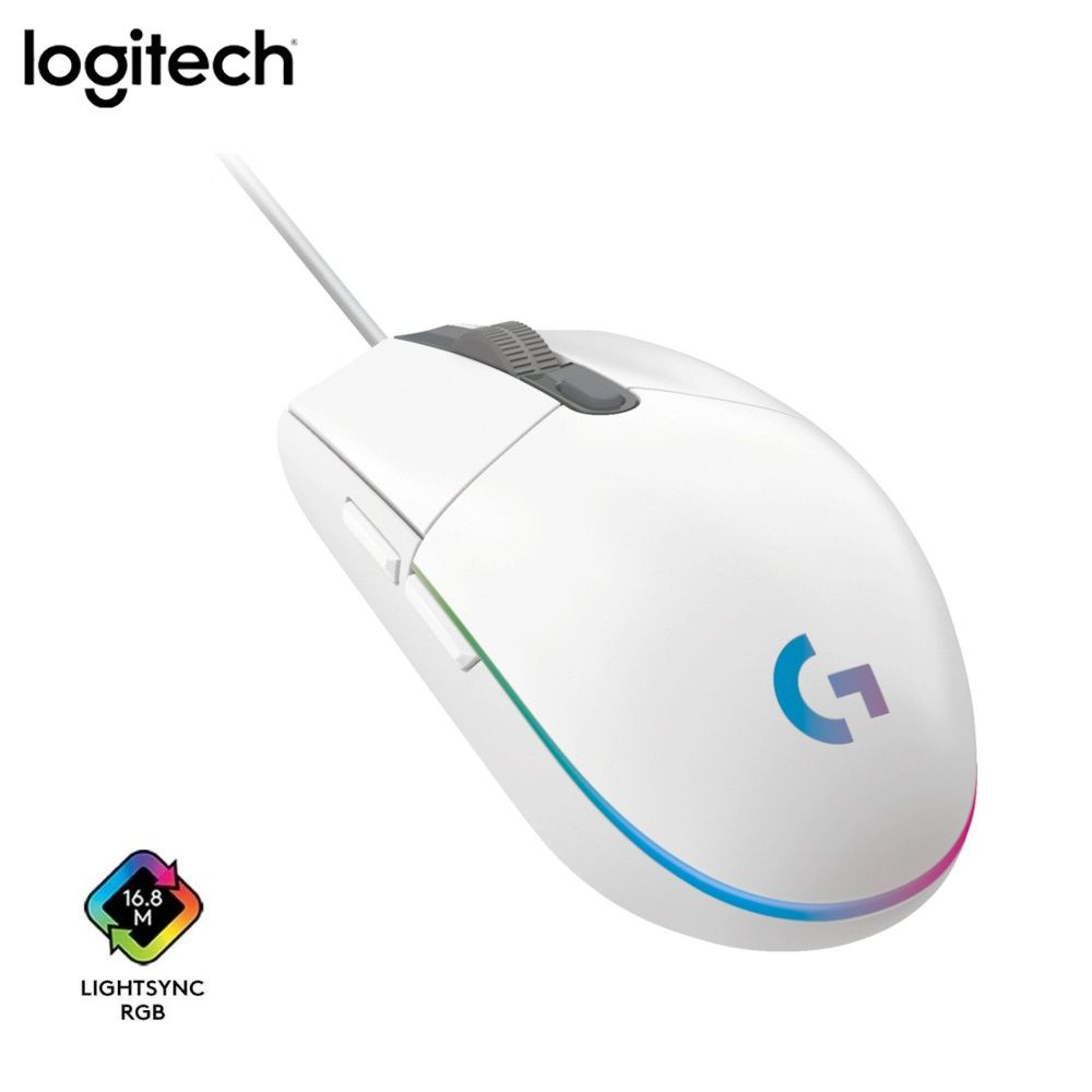 Игровая мышь проводная Logitech G g102 910-005809, белый - купить по ...