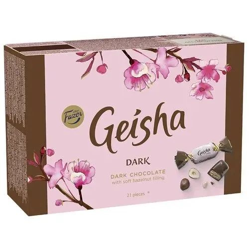Конфеты Fazer Geisha Dark темный шоколад с нежной ореховой начинкой, 150 г (из Финляндии)  #1