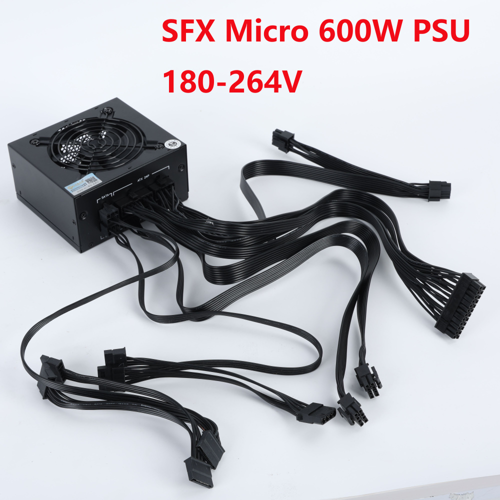 Блок питания компьютера Полный модуль SFX Micro 180–264 В, 600 Вт ...
