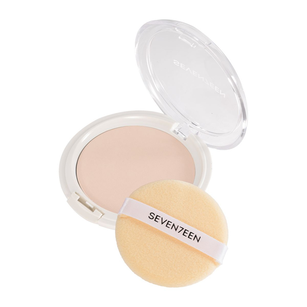 Seventeen Компактная пудра для лица Natural Silky Transparent Compact Powder SPF15, 01 слоновая кость, #1