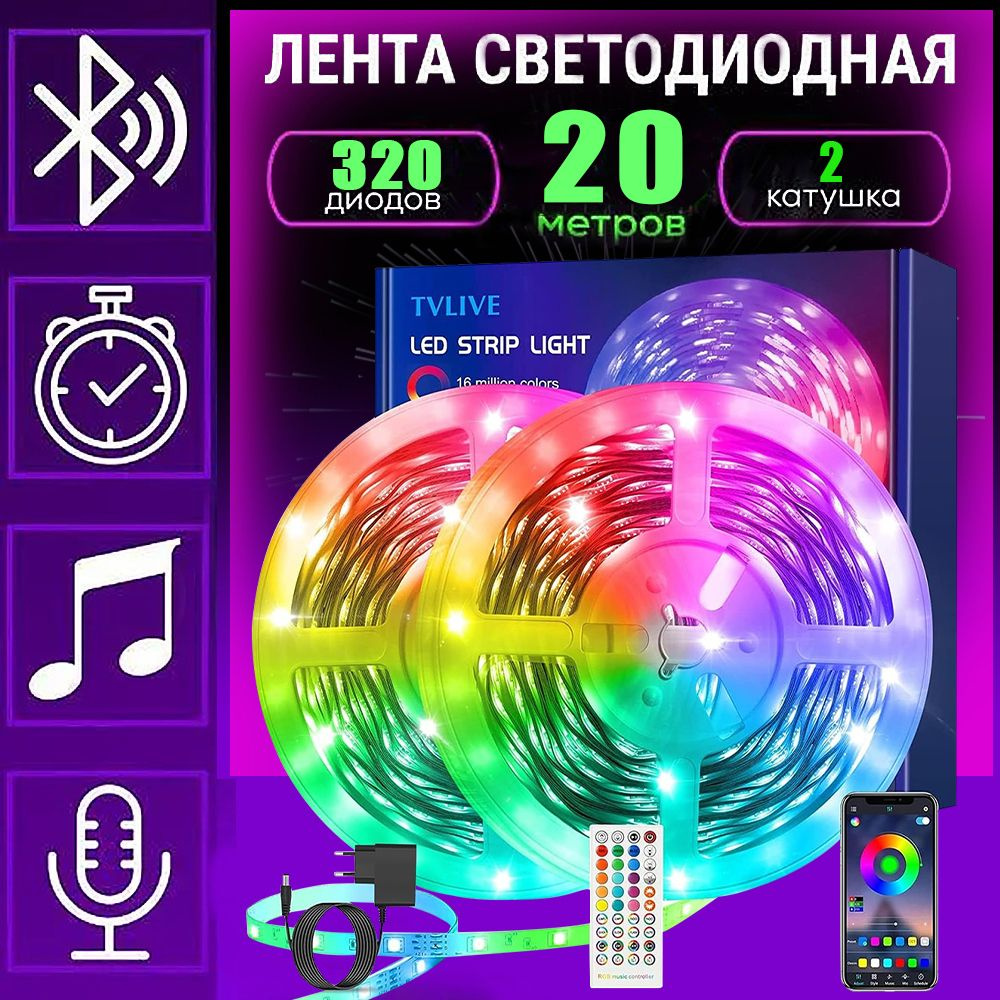 Умная светодиодная лента YJB24819-64-2, Светодиодная, 1 шт. #1