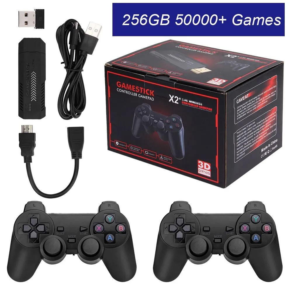 Приставка игровая Game Stick X2, 64GB ,30.000 игр ,Sega ,Nintendo, PS1 .  Игровая приставка для телевизора