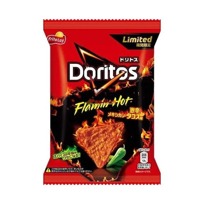 Чипсы Doritos Flamin' Hot/ Острый Мексиканский Тако. Япония. 55г ...