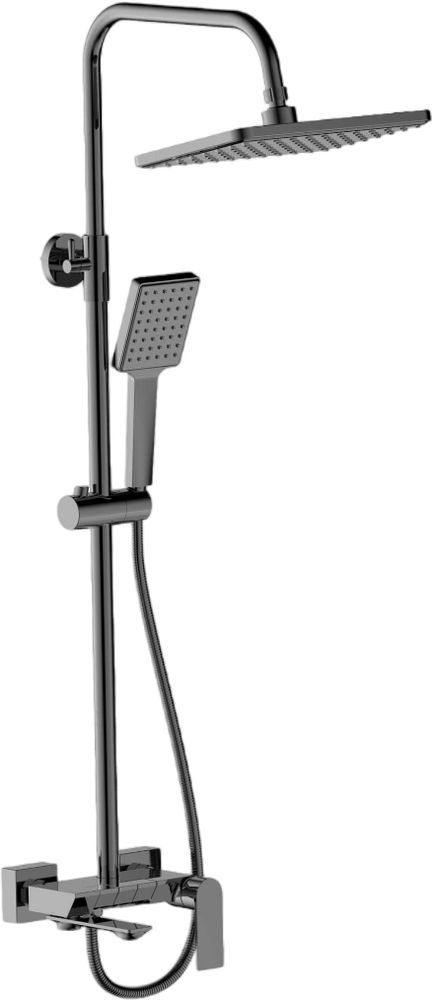 Душевая стойка Haiba HB24639-3 рычаг сбоку, с лейкой, матовая, с ...