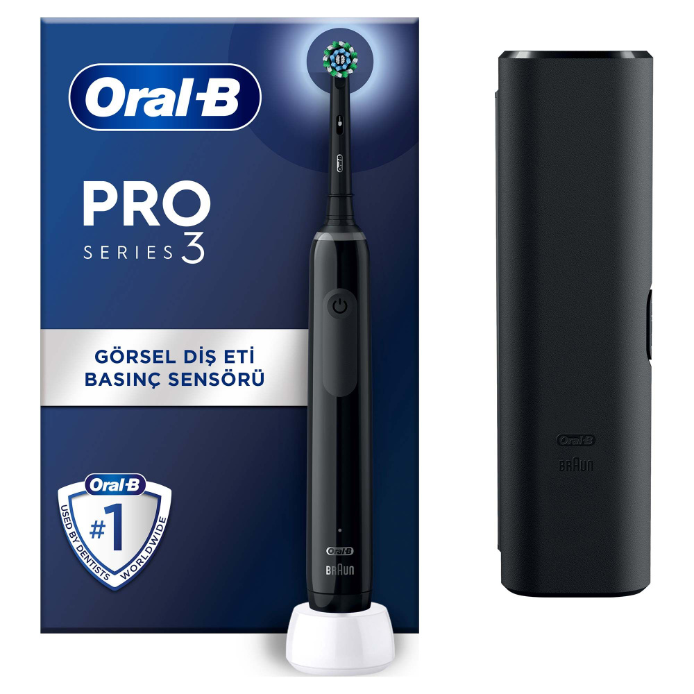 Oral-B Электрическая зубная щетка Pro 3 3500 Şarj Edilebilir Diş Fırçası - Siyah, черный  #1