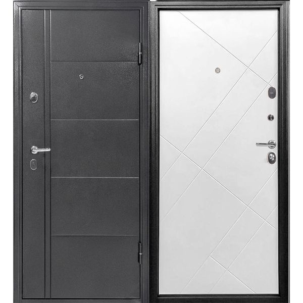 Дверь входная Форпост-60 антик серебро софт белый 960х2050мм правая  #1
