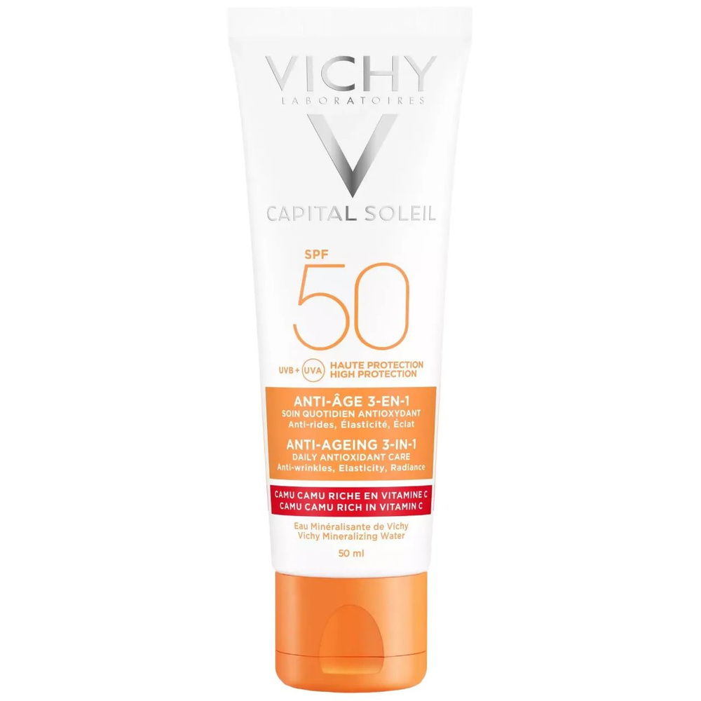 Vichy Capital Ideal Soleil Уход антивозрастной 3в1, с антиоксидантами, SPF 50, 50 мл  #1