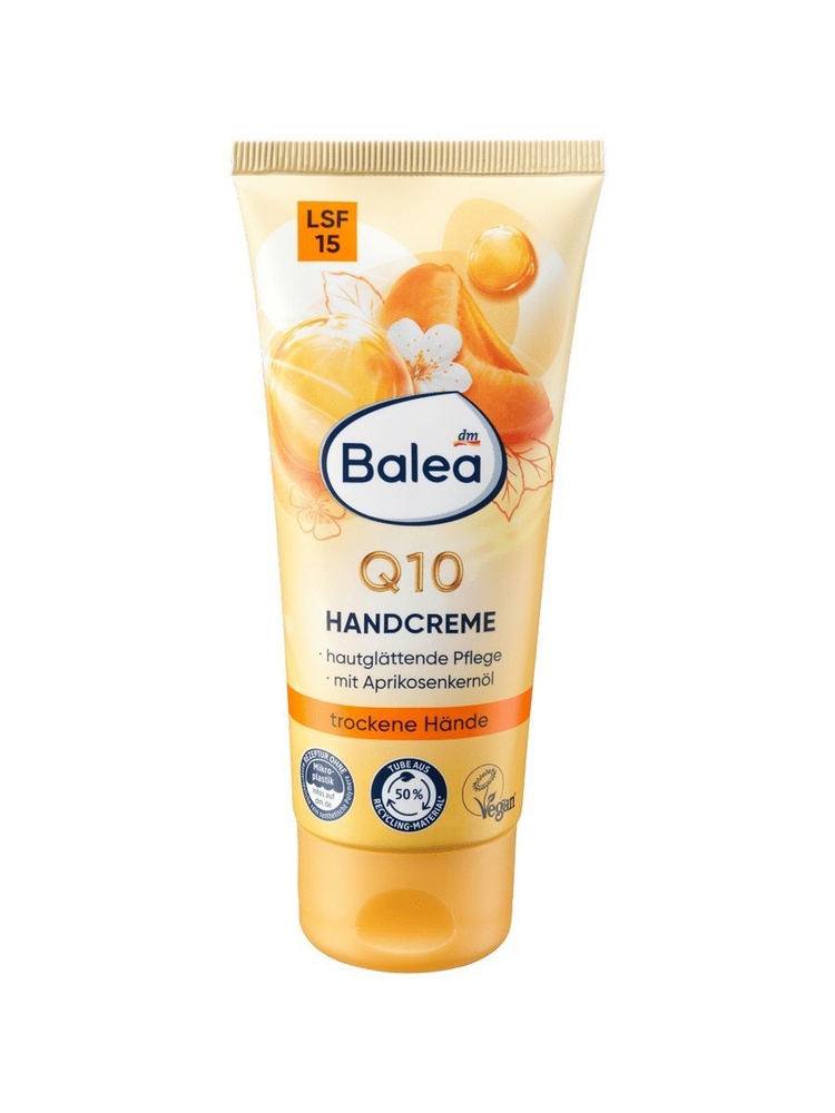 Крем для ухода за кожей Balea Handcreme Q10 mit Aprikosenol und LSF15 #1