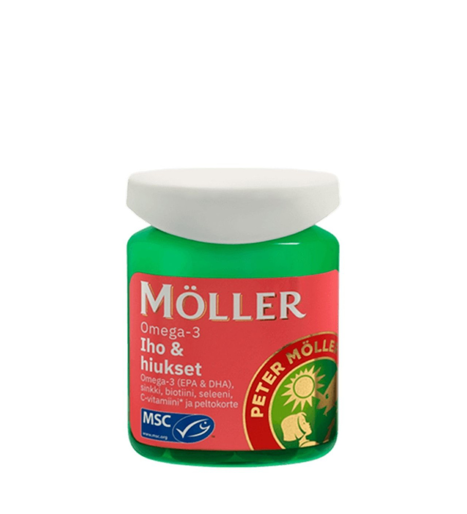 омега 3 для кожи и волос Moller Omega-3 Iho & Hiukset , 60 шт #1