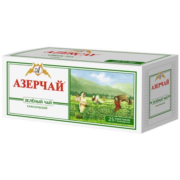 Чай зеленый Азерчай Классический, 25 пакетиков #1