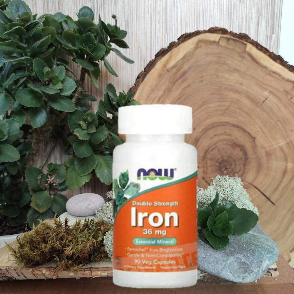 Железо витамины двойной силы нау, Iron FERROCHEL (R) NOW Foods, 36 мг ...