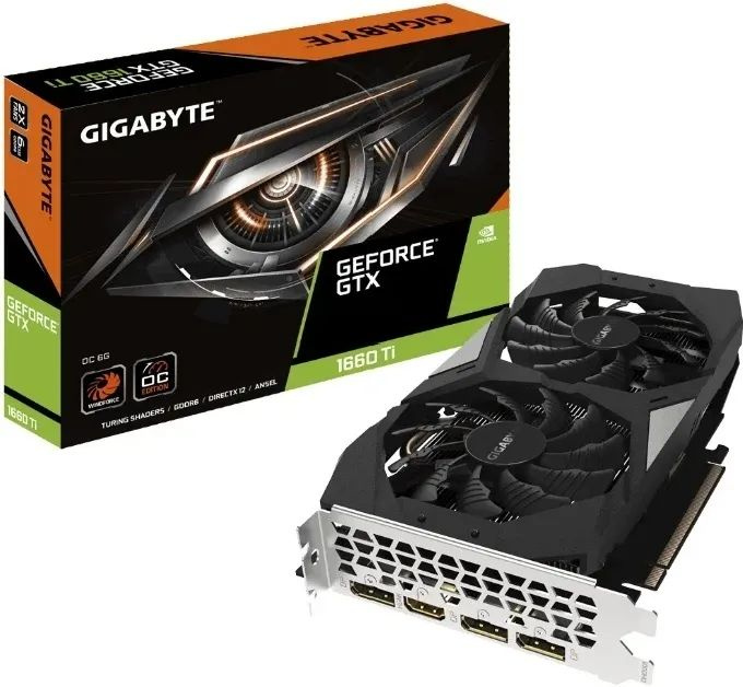 Gigabyte Видеокарта GeForce GTX 1660 Ti Видеокарта Gigabyte GTX 1660 Ti 6 ГБ (GeForce GTX 1660 (default)) #1