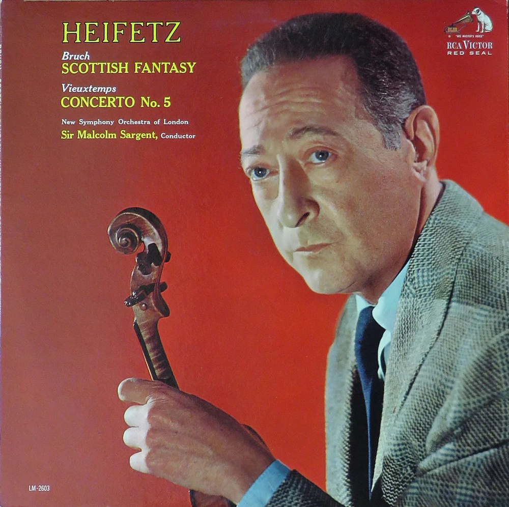 Виниловая пластинка Jascha Heifetz - Bruch: Scottish Fantasy- Vieuxtemps: Concerto No.5 (1LP)  #1